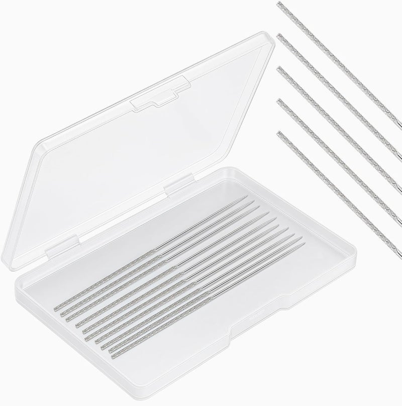 LUSTRIB 10 Pcs Snag Repair Tool with Storage Box, Snag Nab It Tool and Snag Repair Needle (0.03 x 2.36 Inches) Woven and Knits Sewing Stitching Needle Tools for Knitwear, Woven Fabric, Clothing, Drapes - Image 1